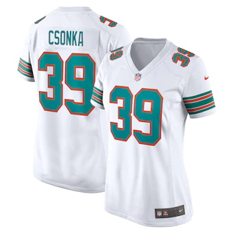 mens nike larry csonka white miami dolphins retired player 